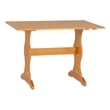Linon Chelsea Solid Pine Dining Table in Warm Honey Finish