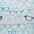Linon Draper Wood Upholstered Glasses Office Chair in Blue