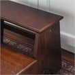 Linon Tyler Bed Step or Utility Stool in Rich Espresso Stained Rubberwood