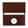 Linon Tyler Bed Step or Utility Stool in Rich Espresso Stained Rubberwood