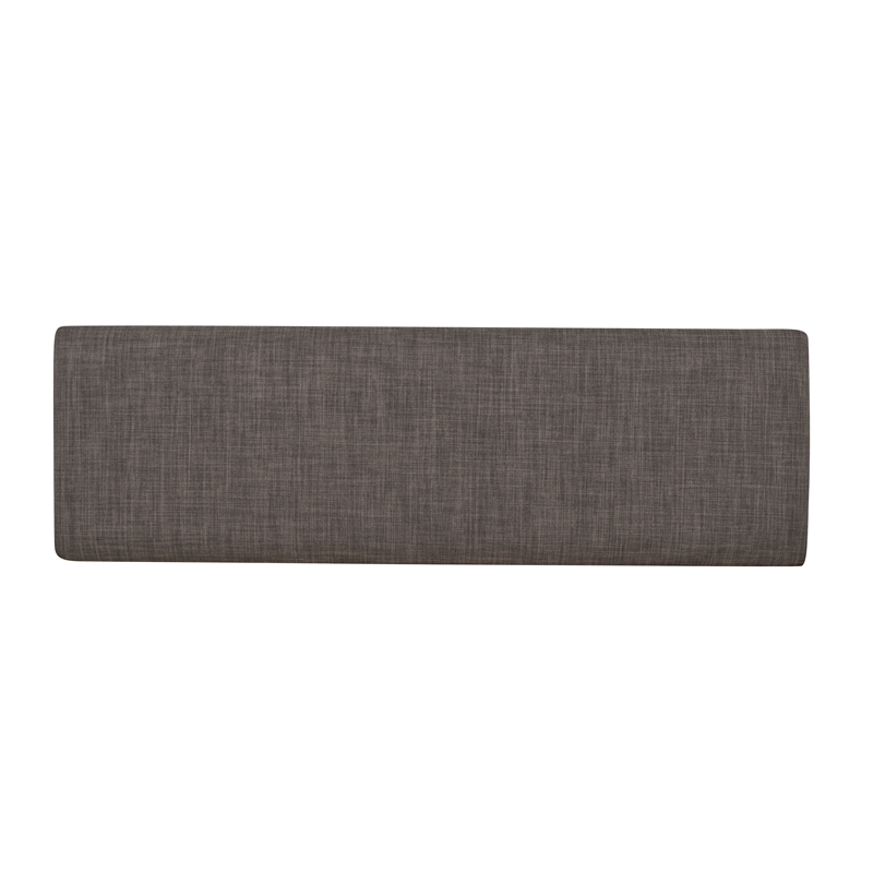 Linon Jane Storage Bench with Rustic Taupe Padded Top in Vanilla White Wood