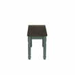 Linon Willow Wood 2 Tone Dining Bench in Distressed Teal Blue