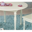 Linon Madi Youth Wood Table and Two Chair Set in Vanilla White