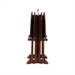 Linon Burke Wood 5 Piece Oversized Tray Table Set Chrome Handle in Dark Cherry
