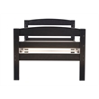 Linon Levi Twin over Full Wood Bunk Bed with Built in Ladder in Black