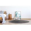 Linon Evolution Trellis Zigzag Power Loomed Polyester 8'R Rug in Gray