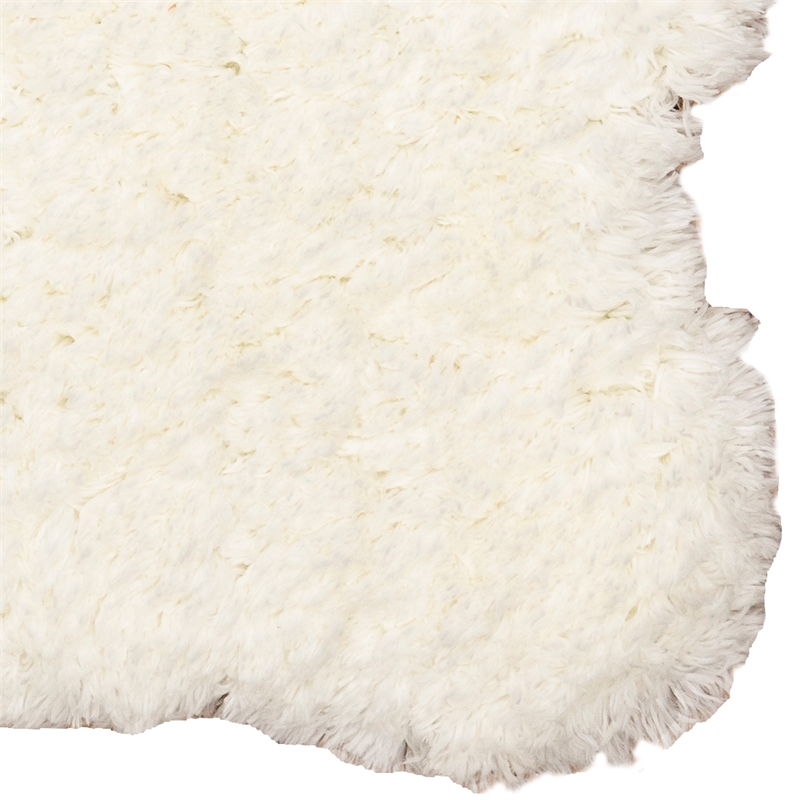 Linon Faux Lamb Skin Hand Tufted Polyester 3'6