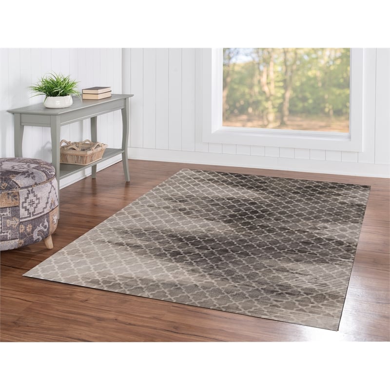 Linon Evolution Trellis Zigzag Power Loomed Polyester 5'x7'6