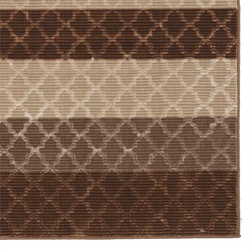 Linon Evolution Trellis Stripes Power Loomed Polyester 5'x7'6