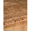 Linon Evolution Damask Power Loomed Polyester 8'R Rug in Brown