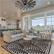Linon Aspire Scallop Hand Tufted Wool 8'x11' Rug in Navy