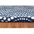 Linon Aspire Scallop Hand Tufted Wool 8'x11' Rug in Navy