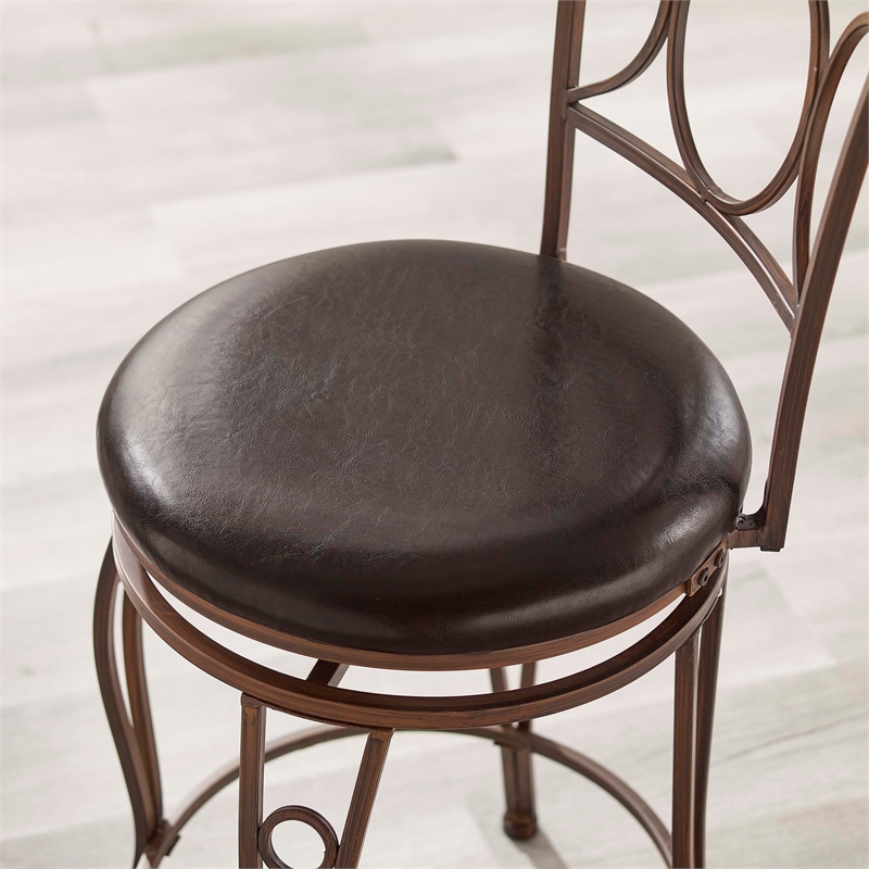 Linon Circles Swivel Counter Stool 24.5