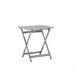 Linon Rey 3 Piece Acacia Wood Foldable Square Indoor Outdoor Bistro Set in Gray