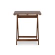 Linon Rey 3 Piece Acacia Wood Foldable Square Indoor Outdoor Bistro Set in Brown