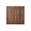 Linon Rey 3 Piece Acacia Wood Foldable Square Indoor Outdoor Bistro Set in Brown