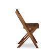 Linon Rey 3 Piece Acacia Wood Foldable Square Indoor Outdoor Bistro Set in Brown