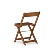 Linon Rey 3 Piece Acacia Wood Foldable Square Indoor Outdoor Bistro Set in Brown