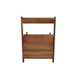Linon Rey 3 Piece Acacia Wood Foldable Square Indoor Outdoor Bistro Set in Brown