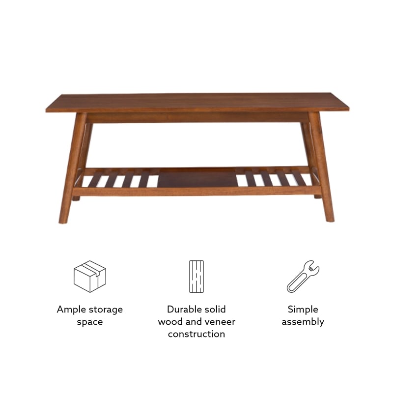 Linon Samantha Wood Coffee Table in Brown