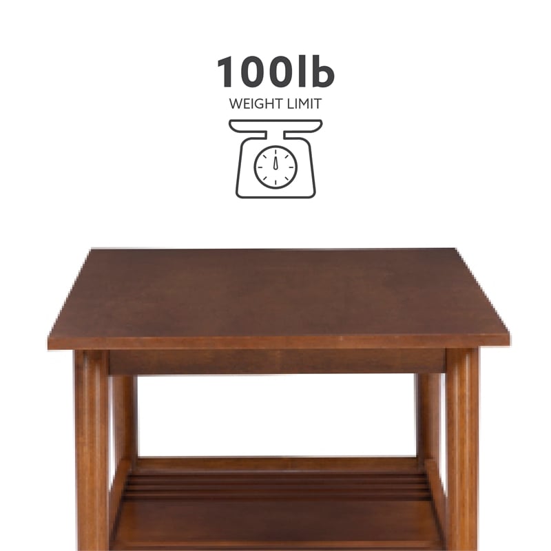 Linon Samantha Wood Coffee Table in Brown
