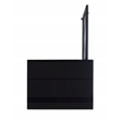 Linon Betty Small Wood Cabinet with a Glass Paneled Door and 3 Shelves in Black