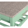 Linon Natalie Granite Top Rolling Kitchen Storage Island in Green Wood