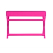 Linon Peggy Wood Two Drawer Writing Desk in Pink