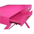 Linon Peggy Wood Two Drawer Writing Desk in Pink