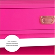 Linon Peggy Wood Two Drawer Writing Desk in Pink