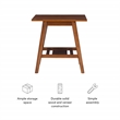 Linon Samantha Wood Accent End Table in Brown