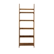 Linon Samantha Wood Five Shelf Bookcase in Brown