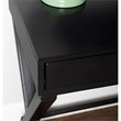 Linon Peggy Two Drawer Writing Desk with X Frame Legs in Black Painted Wood