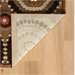 Linon Juncture Cylinders Power Loomed Chenille Polyester 8'x10' Rug in Brown