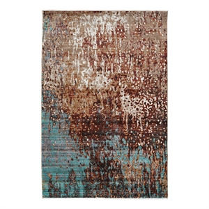 Linon Emporium Forest Power Loomed Polypropylene 8'x11' Rug in Beige