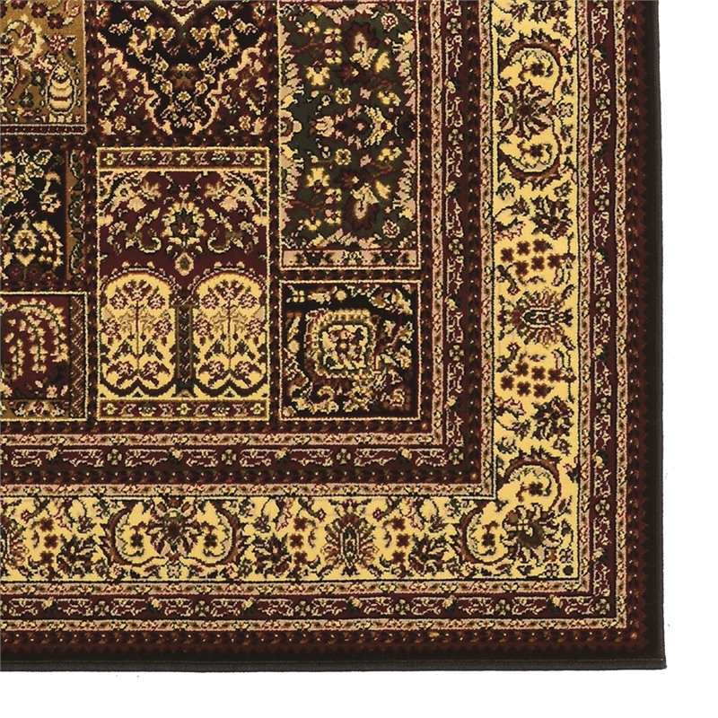 Linon McKinley Baktiyari Power Loomed Polypropylene 9' X 12' Rug in Red