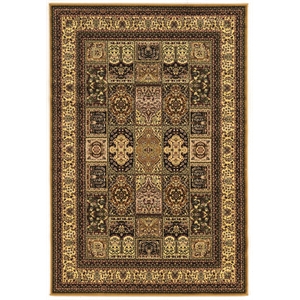 Linon McKinley Baktiyari Power Loomed Polypropylene 9' X 12' Rug in Cream