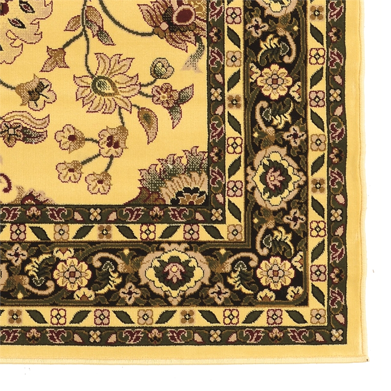 Linon McKinley Isphahan Power Loomed Polypropylene 9' X 12' Rug in Cream