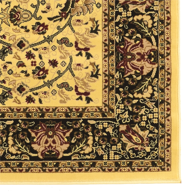 Linon McKinley Nain Polypropylene 8' Square Area Rug in Cream