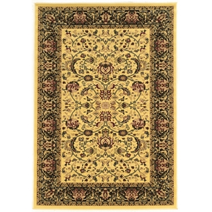 Linon McKinley Nain Polypropylene 8' Square Area Rug in Cream