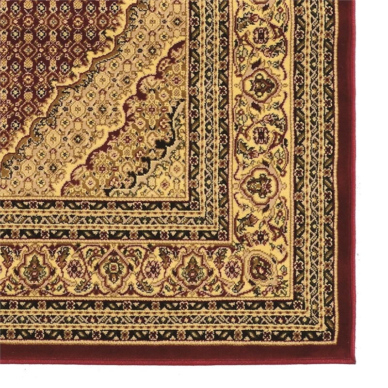 Linon McKinley Mahi Tabriz Power Loomed Polypropylene 9' X 12' Rug in Red