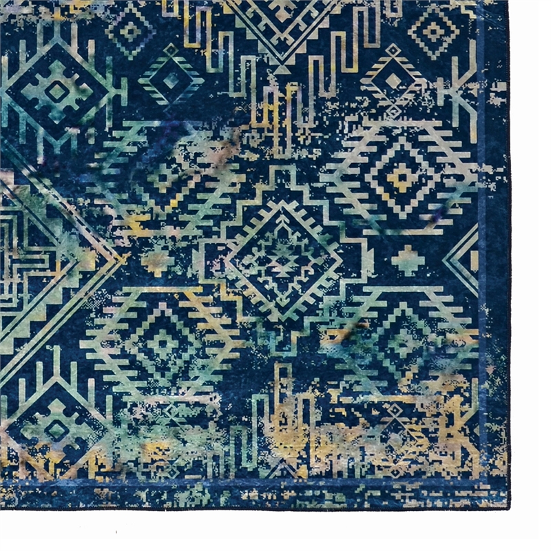 Linon Emerald Duluth Woven Microfiber Polyester 2'2
