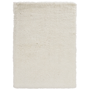 Linon Luxe Plush Shag Hand Tufted Polyester 8'x10' Rug in White