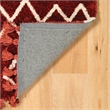Linon Ibiza Zot Hand Tufted Microfiber Polyester 8'x10' Rug in Rust Red