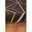 Linon Tripoli Prisma Hand Tufted Polyester 5'x7' Rug in Charcoal