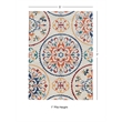 Linon Tripoli Rondels Hand Tufted Polyester 5'x7' Rug in Ivory