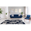 Linon Tripoli Flotsom Hand Tufted Polyester 8'x10' Rug in Navy