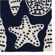 Linon Tripoli Flotsom Hand Tufted Polyester 8'x10' Rug in Navy