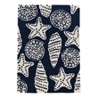 Linon Tripoli Flotsom Hand Tufted Polyester 8'x10' Rug in Navy