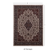 Linon Emerald Barton Woven Microfiber Polyester 5'x7' Rug in Cream